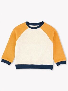 RuggedButts Heather Oatmeal Color Block Knit Raglan Sweatshirt
 12-18M NWT